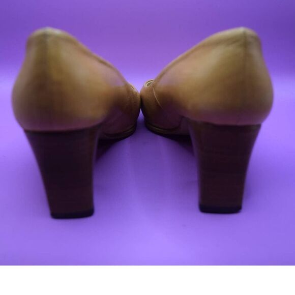 Vander Tan Leather Chunky Heel - 35.5 / 5.5 - Picture 3 of 5